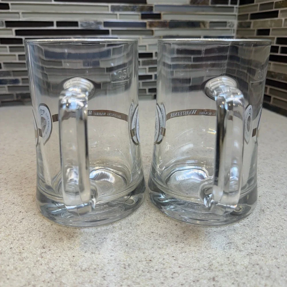 Warsteiner Beer Mugs German Steins‎ 0.5L Set of 2 Eine Konigin Unter Den Bieren